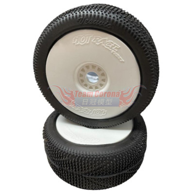 Hotrace Vesuvio SuperSoft 1/8 Buggy Tyre with White Rim